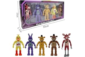 Puruuige Figure FNAF 5 pz/set FNAF a tema cinque notti al gioco Figure d'azione 18-20CM può proiettabile figura violazione della sicurezza con giunti in posa per regali di compleanno e fan