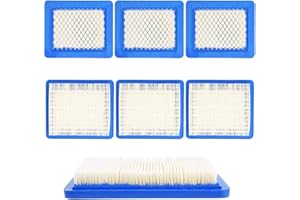 Seully 6 pcs Lawn Mower Air Filters,Push Lawn Mower & Tractor Air Cleaner for Briggs & Stratton Cartridge 491588 491588S 4915885,Push Lawn Mower and Tractor Accessories