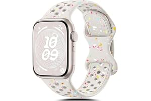 GULEMFY Sport Bracelet Compatible avec Apple Watch 40mm 38mm 41mm 42mm, Bracelet en Silicone Souple et Respirant pour iWatch Series 11 10 9 8 7 6 5 4 3 2 1 SE pour Femmes Hommes