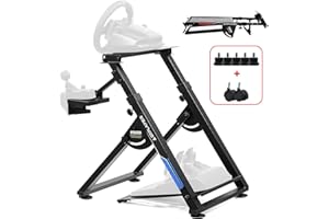 GTPLAYER Support Volant pour G923 G29 G920 T300RST500RS Volant Gaming Retour de Force & TH8A Levier de Vitesse V1 - Fanatec Clubsport PS4 - Inclinable