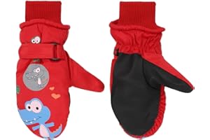 GEKMOR Kids Ski Gloves,Warmest Waterproof and Breathable Winter Snow Gloves for Cold Weather,Kids Boy Girls Winter Warm Mittens Snowproof Thermal Gloves Aged 4-8(navy blue)