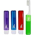 4 x Orthodontic Travel Toothbrush VTrim (Set of 4 Colours)