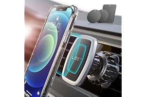 LISEN Soporte Móvil Coche Iman Soporte Magnetico Movil Coche de MagSafe [Imanes Fuerte], Car Phone Holder Sujeta Moviles Coche para iPhone 15 14 13 12 Samsung S24 S23 y Funda