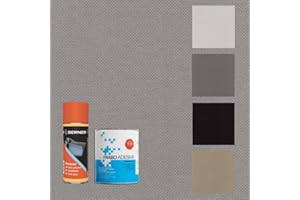 2R Stock SRL - Tissu pour ciel de toit de voiture type Audi/VW avec mousse (3 mm) - gris clair (ral 7035)