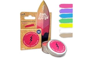 Barreltopia Surf Sun Stick - Sunblocker SPF 50 + Sun Cream - Premium Zinc Oxide Sunscreen Blocker Sun Cream - Suncream Stick - Zinc Stick Soul Surfer - Sunblocker Face and Lips (Pink)