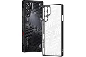 COMAKU Funda ZTE Nubia Red Magic 9 Pro/Pro+, Frosted Feel Flowing Lines, Parte Trasera Dura translúcida, Carcasa de Borde Suave de TPU Compatible con ZTE Nubia Red Magic 9 Pro/Pro+, Negro