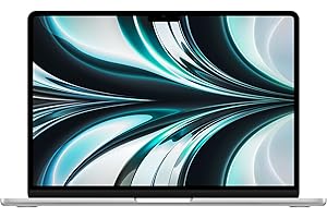 Apple 2022 MacBook Air avec Puce M2 : écran Liquid Retina de 13,6 Pouces, 8GB de RAM, 512 Go de Stockage SSD ; Argent