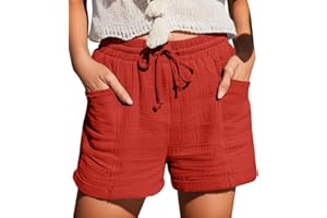 Gyaimxfu 2024 Pantalones Cortos Mujer,Shorts Mujer Sueltos con Bolsillos,Verano Frescos Tallas Grandes Pantalón Corto Bermudas Elegante para Diario Salir Playa Gimnasia de Culturismo