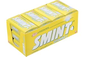Smint Mints Citron, comprimés de caramel sans sucre - 12 unités de 35 g chacune. (Total 420 gr.)