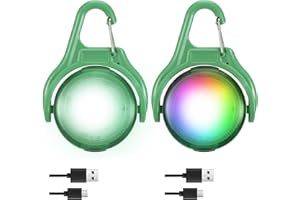 JIZZU 2 Sztuki Świecąca Obroża dla Psa, Wielokrotnego Ładowania, 3 Tryby Migające Światła Bezpieczeństwa IPX8, Wodoodporne do Biegania i Nocnego Spaceru