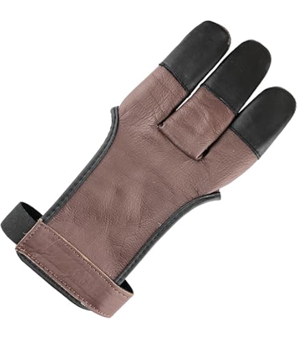 Gants de tir à l'arc traditionnels 3 doigts Garde de tir à l