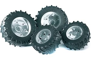 Bruder 03317 - Zubehör: Zwillingsbereifung mit silbernen Felgen, Premium-pro