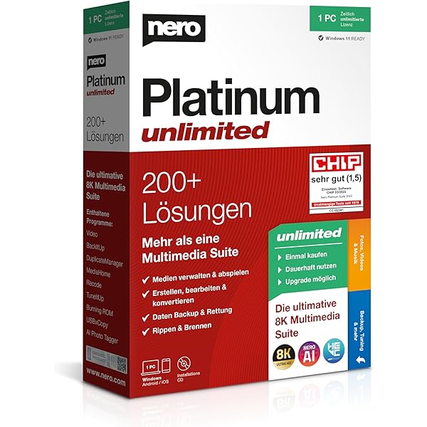 Logiciel Nero BackItUp - Sauvegarde Automatique Illimitée PC Windows - Cloud, Cryptage AES, Gestion Versions