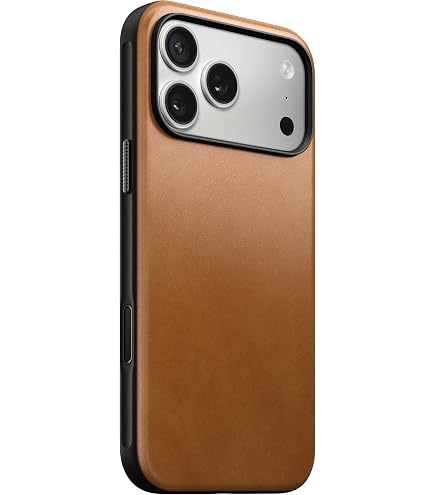 NOMAD Modern Leather Case Brown Compatible with iPhone 17 Pro