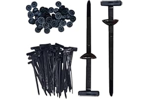 NNOUONN 30/100/150Pcs Nylon Universal Cable Tie Buckle - Heavy Duty Self-Locking Nylon Zip Ties Holder Clip, Multipurpose Universal Zip Tie Tool for Quick Fastening, Automotive Repair and Daily Use