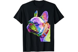 CANI BULLDOG FRANCESE MOTIVI AMANTI DEI CANI Frenchie Bulldog Francese Ritratto Pop Art Bouledogue Maglietta