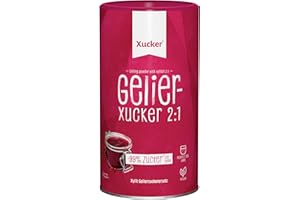 ‎XUCKER Xucker Gelierxucker 2:1 zuckerarmer Gelierzucker-Ersatz - Alternative für saure Früchte mit Xylit Birkenzucker I Veganer Gelierxucker von Xucker zum Kochen von Marmelade & Gelees (1 kg, 2:1)