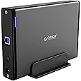 ORICO 3.5 External Hard Drive Enclosure USB3.0 Aluminum SATA HDD/SSD Hard Disk Case with 12V2A Power Adapter and Vertical Stand for 2.5/3.5inch Hard Drive Up to 16TB