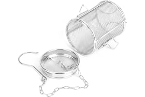 AUNMAS Colador de condimento de especias Colador de bolas de té de acero inoxidable Sopa de condimentos Cesta de separación Filtro de especias(1#)