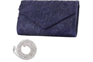 MINICLOSS Damen Abendtasche Spitze Tasche Elegant Umschlag Kupplung Schultergurt Handtasche Satin Tote Bag Hochzeit und Party Ball Abend Handtasche Kupplung