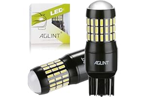 AGLINT W21W T20 LED Bulb 66SMD 992 7443 7440 12V-24V Use for Auto LED Reverse Light DRL Daytime Running Light Tail Brake Parking Turn Signal Lights White 2Pcs