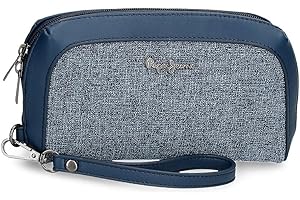 Pepe Jeans Maddie Bolso de Mano Azul 20x11x4 cms Poliéster con detalles en Piel Sintética