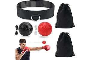 UVVRUR Boxen Reflexball Set, 2 Boxbälle mit Stirnband, Trainingsgerät für Reaktion und Agilität