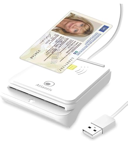 IDENTIV uTrust 3700 F NPA USB 2.0 NFC Lettore di schede RFID con base per carta d'identità tedesca/CIE Italia/DNI España/Diverse schede contactless / 13.56 MHz / 905503/905502