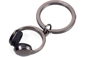 TROIKA HEADPHONE - KR17-07/GM - breloczek do kluczy - słuchawki - odlew metalowy/silikon - trend: muzyka - słuchanie - gunmetal szary - oryginał firmy Troika