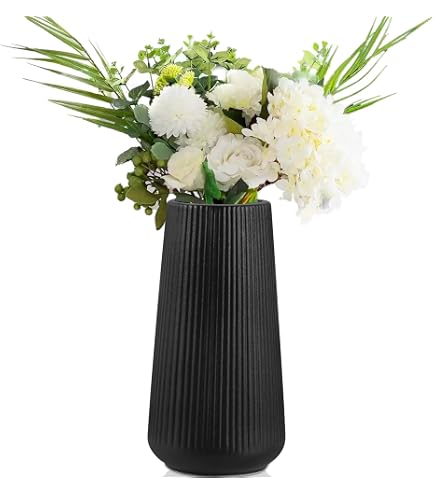 Vase à Bulles En Verre Borosilicate - Noir, 16 Cm De Haut - Design Moderne Et Esthétique Pour Fleurs Séchées, Pampa, Décoration De Table - 5