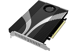 SABRENT Tarjeta adaptadora de 4 Unidades SSD NVMe a PCIe 4.0 X 16 con enfriamiento Activo [EC-P4BF]