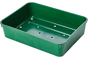 ALTUNA Stewart 2333004 22 cm Extra Deep Seed Tray with Holes - Green