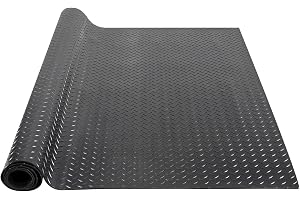 VEVOR Diamantplatta gummigolvrulle, 3 mm x 1,2 m x 4,6 m garagegolvmatta, SBR-gummi, garagegolvrulle, lätt att rengöra, diama