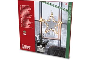 ‎KONSTSMIDE Konstsmide LED Fenstersilhouette, Stern, 35 warm weiße Dioden, 230V, Innen, weißes Kabel - 2164-010