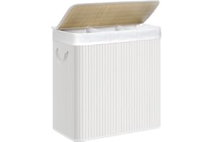 ‎SONGMICS Songmics Kosz na Bieliznę, Biały, 150L/60 x 40 x 61,5 cm