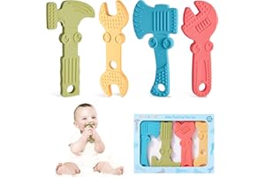 TYRY.HU Anneau Dentition Bebe Jouet Dentition pour Bébé 3 6 Mois en Silicone sans BPA de Qualité Alimentaire pour Garçons et Filles(A)