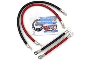 Exoda 50 mm² kabelset 50cm 20cm M8 kabelskor röd svart hållbara batterikablar för bil båt motorcykel 99 procent koppar för på