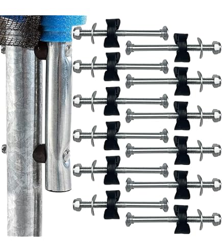 Lot De 4 Vis De Trampoline - Acier Galvanisé - 9.5x3cm - Fixation Sécurisée Pour Trampoline Extérieur