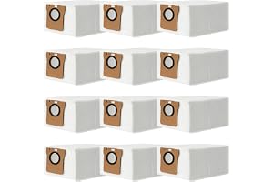 12 st dammsugarpåsar 3L kapacitet, Kompatibel med Dreame L10 Ultra, L10s Ultra, L20 Ultra och Xiaomi X10+ Effektiv dammfiltre