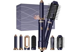 UKLISS Hair Styler 6 in 1 Air Styler, Spazzola Soffiante, Asciugacapelli, Ferro Arricciacapelli, Spazzola Lisciante, Spazzola ad Aria Calda, per Asciugare, Lisciare, Arricciare e dare Volume