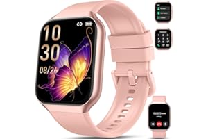 QCOQ Smartwatch Uomo Donna, 1.96" Orologio Smartwatch con Effettua o Risposta Chiamate, 110+ Sportive Smart Watch con Contapassi/Sonno/Cardiofrequenzimetro, Impermeabil IP68 Fitness Tracker per Android/iOS