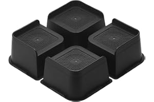 Coptiner Möbelerhöhungen, Strapazierfähig, 7,5cm(3 Zoll), Hubhöhe, Betterhöhung, Tisch-, Stuhl-, Sofa-Erhöhung, Möbel-Hebepads bis zu 4400Lbs, 4 Stück,Schwarz
