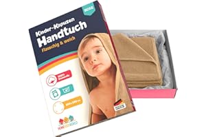 ‎HOME KIDS WORLD Home Kids World Kapuzenhandtuch Baby 100x100 cm (beige) – Weiches & saugstarkes Badetuch mit Kapuze – Kuscheliges Handtuch für Babys & Kinder inkl. Geschenkbox