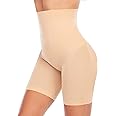ONESEVEN Women High Waist Shapewear with Anti Rolling Silicone Strip Tummy Control Tucker Waist Slimming Panties Shapewear (Free Size) (Waist Size Fits : 32 to 38 Inch) Cream