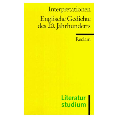 Englische Gedichte des 20. Jahrhunderts