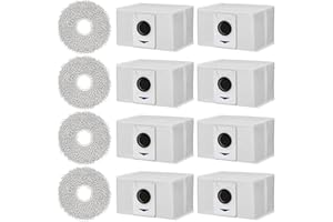 OGODEAL Kit d'accessoires pour Ecovacs Deebot T20 Omni / X1 e Omni, 8 sacs à poussière antibactériens, 4 chiffons de nettoyage, pièces de rechange pour robot aspirateur