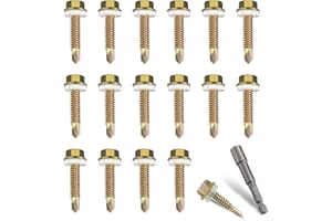 OUZIONZ 100 viti autofilettanti, in acciaio al carbonio, autofilettanti, con guarnizione, viti autofilettanti, per viti autofilettanti, carrozzeria, lamiera di alluminio (M4 x 35 mm)