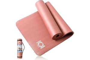 KK Yoga Mat 15mm thick padded NBR Exercise Mats for yoga, Pilates and gymnastics suitable for both man and women with non-slip material with carry Strap for Yoga - 3 colors Black, Blue & Purple