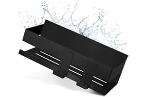 ‎BORGETTI BORGETTI Duschablage ohne Bohren - schwarz matt - superfest mit 3M Klebeband - rostfreier Edelstahl - als Duschregal, Duschkorb, Shampoo Halterung, Badablage - inkl. 2 Haken