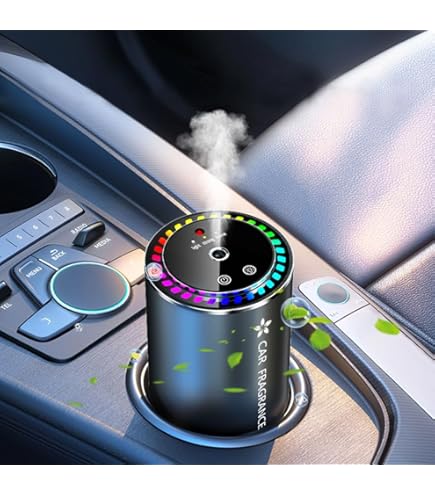 Diffuseur D'arômes Voiture Rechargeable Intelligent - 3 Niveaux Et 3 Parfums, Activation Automatique Au Démarrage - Design Cascade